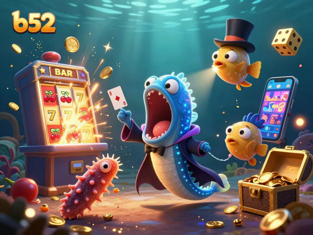 Engage with b52-themed casino adventures through dynamic underwater characters and glittering slots.