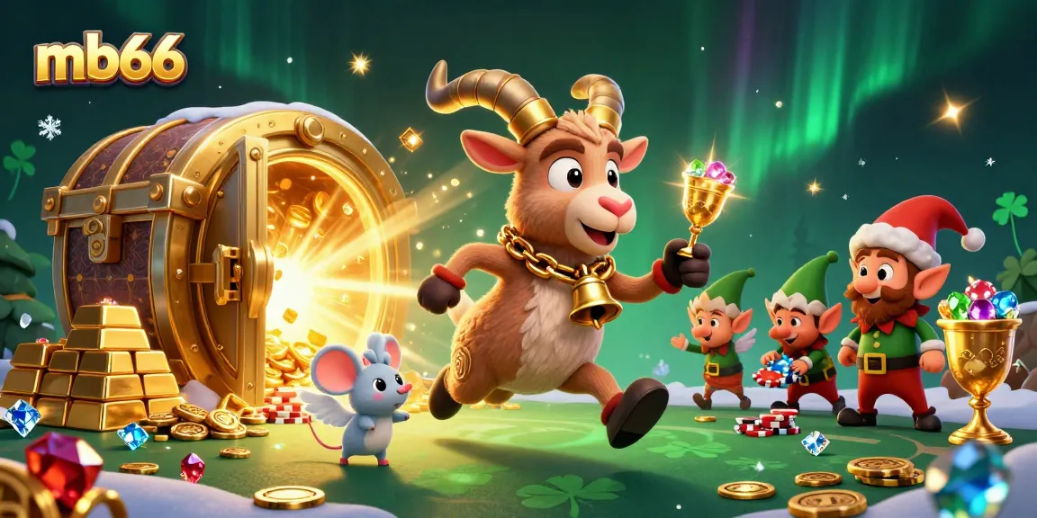 Bet on mb66's thrilling casino experience with festive gremlins stealing chips and a spooky Krampus!